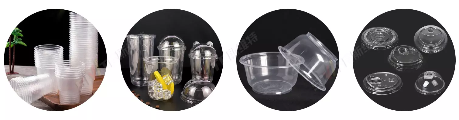 Sample display of plastic cup making machine.jpg