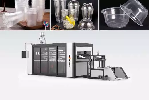Plastic cup making machine application range