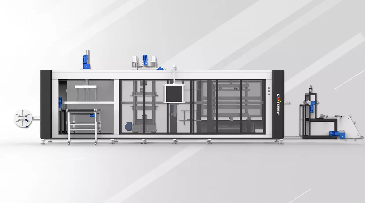 Negative pressure thermoforming machine